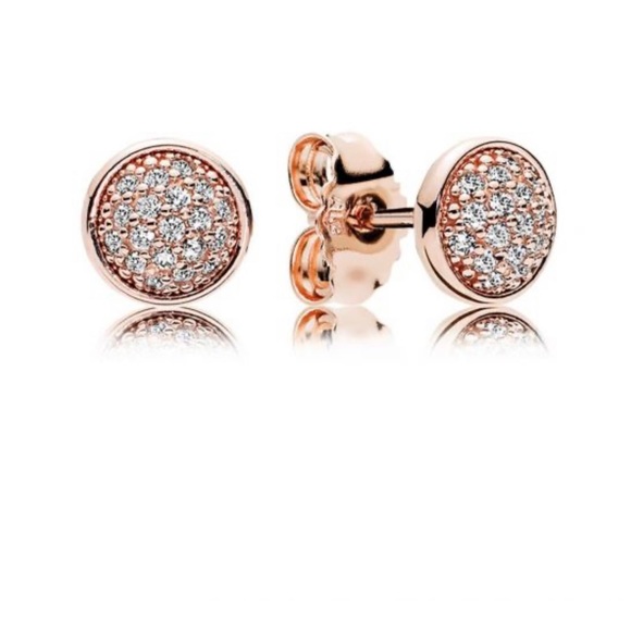 Pandora Rose Gold Earrings ✨ - Picture 1 of 2